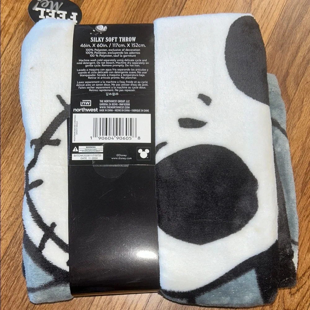 Nightmare Before Christmas Jack Skellington Silky Soft Throw Blanket, 46
